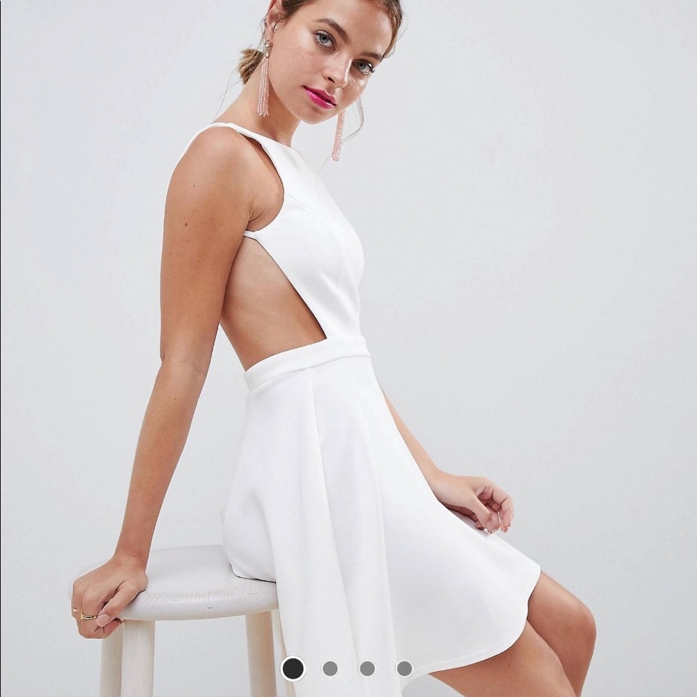 Backless white mini dress from ASOS Petite